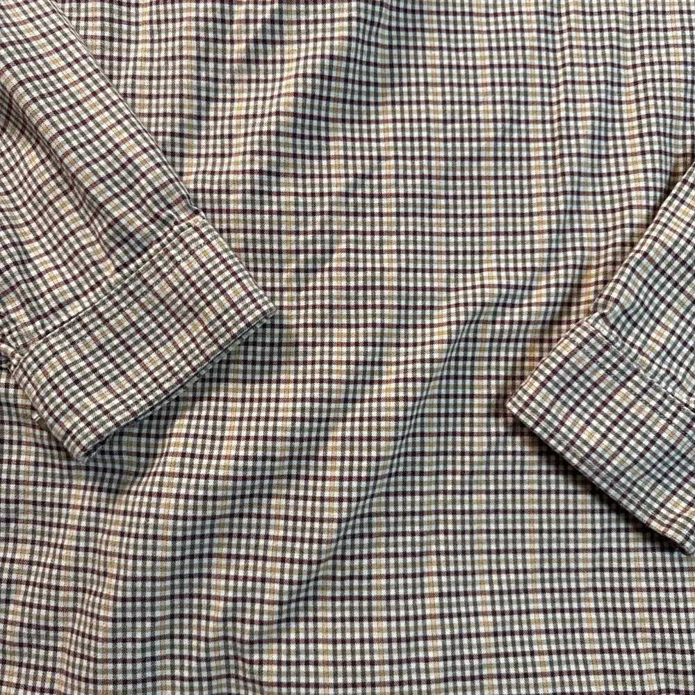 LL Bean Shirt XL‎ Tall XLT Maroon Check Long Sleeve Button Down Cotton Pocket